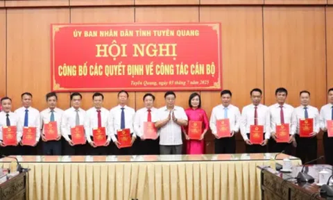 Tuyên Quang công bố quyết định bổ nhiệm lãnh đạo các sở sau sáp nhập