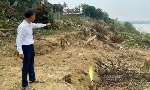 Nhìn lại những lần sạt lở bờ sông Hồng ở Phú Thọ